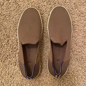 Rothy’s latte slip on sneaker. WORN ONCE - LIKE NEW